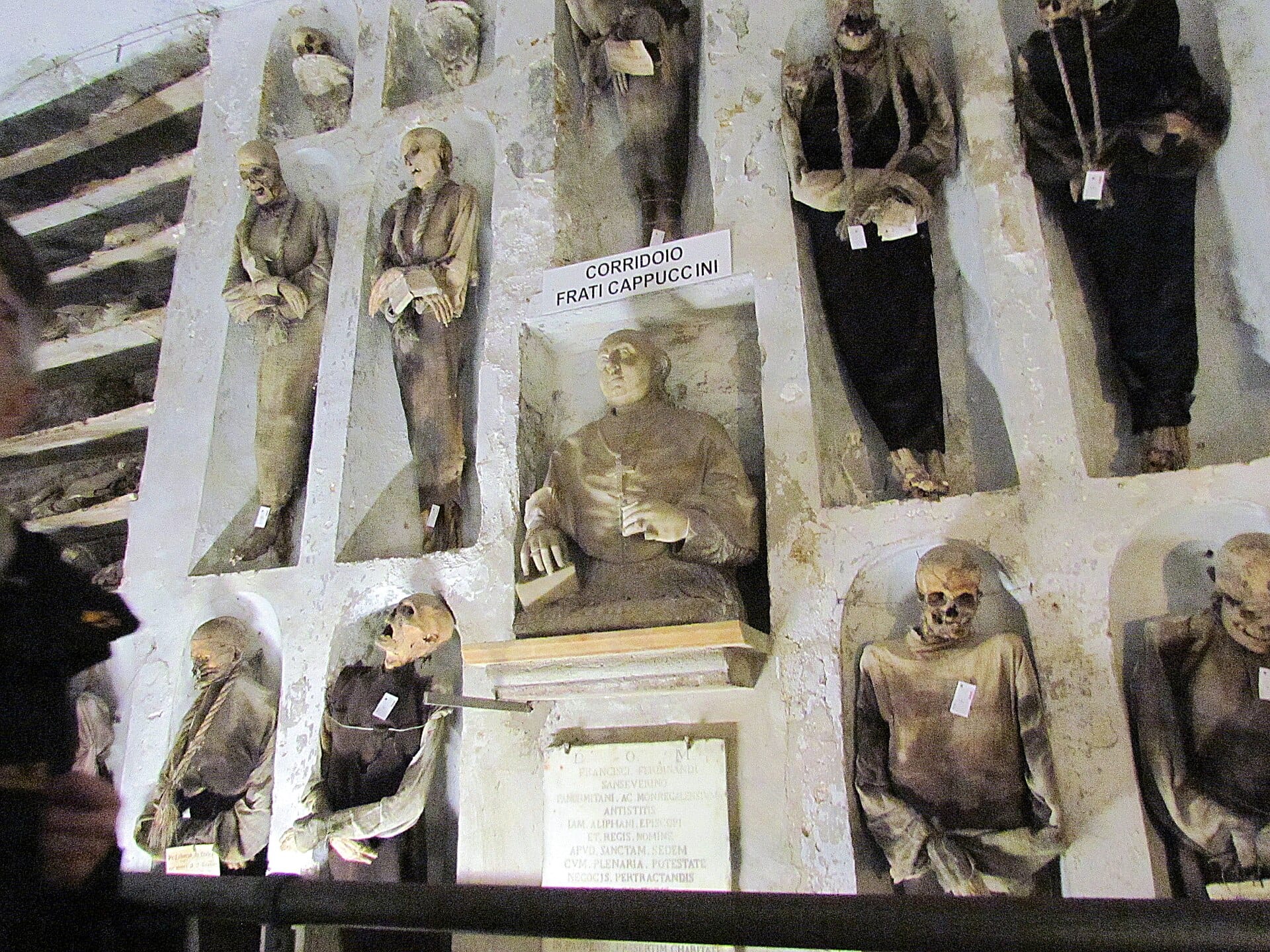 A corridor of the Capuchin Catacombs in Palermo