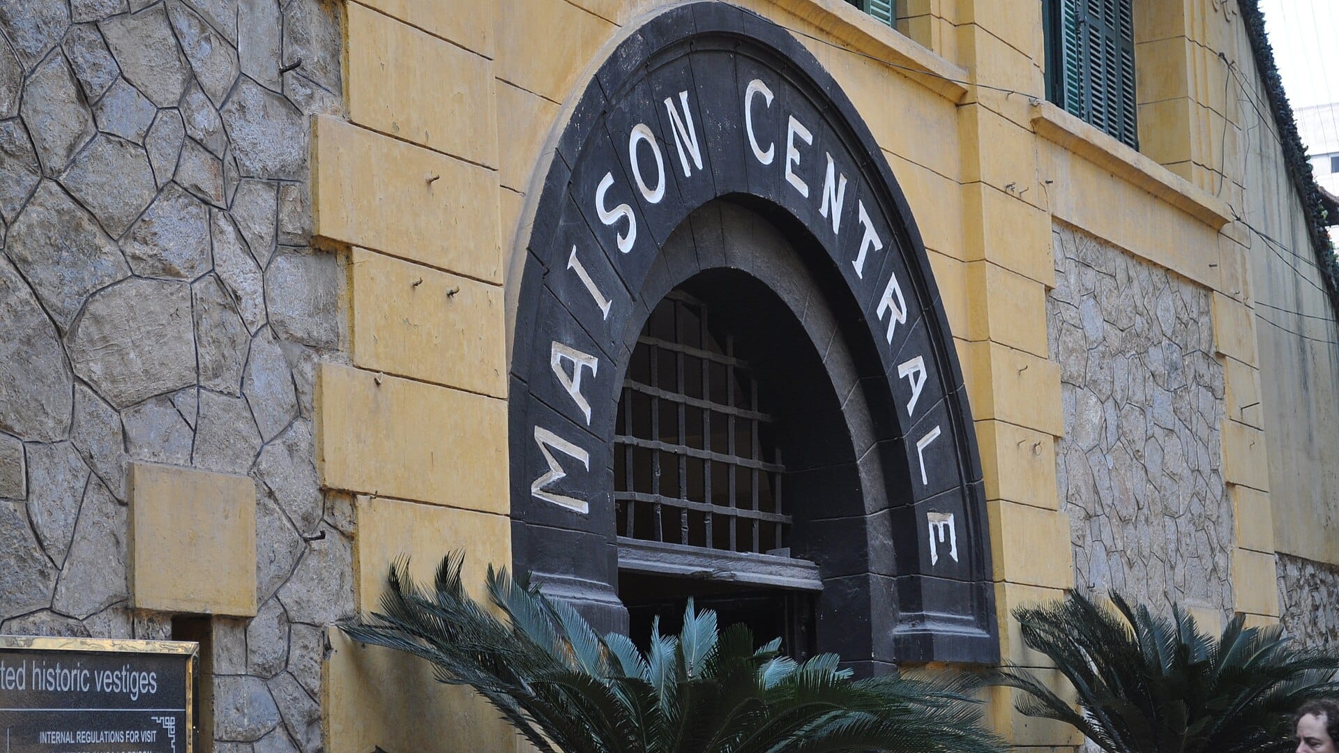 Courtyard of Hoa Lo Prison (Maison Centrale) in Hanoi