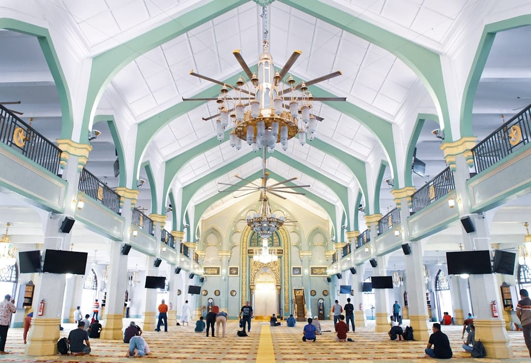 The prayer hall of Sultan Mosque in Kampong Glam, Singapore