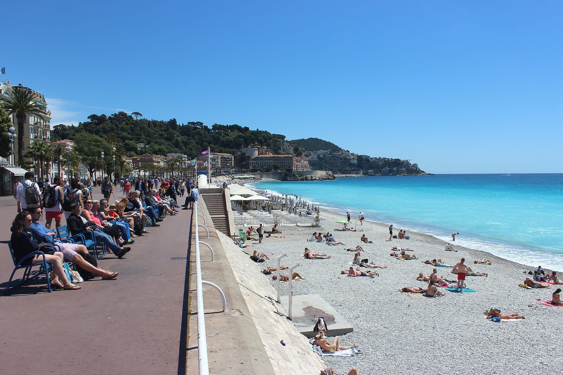 The Promenade des Anglais seafront in Nice