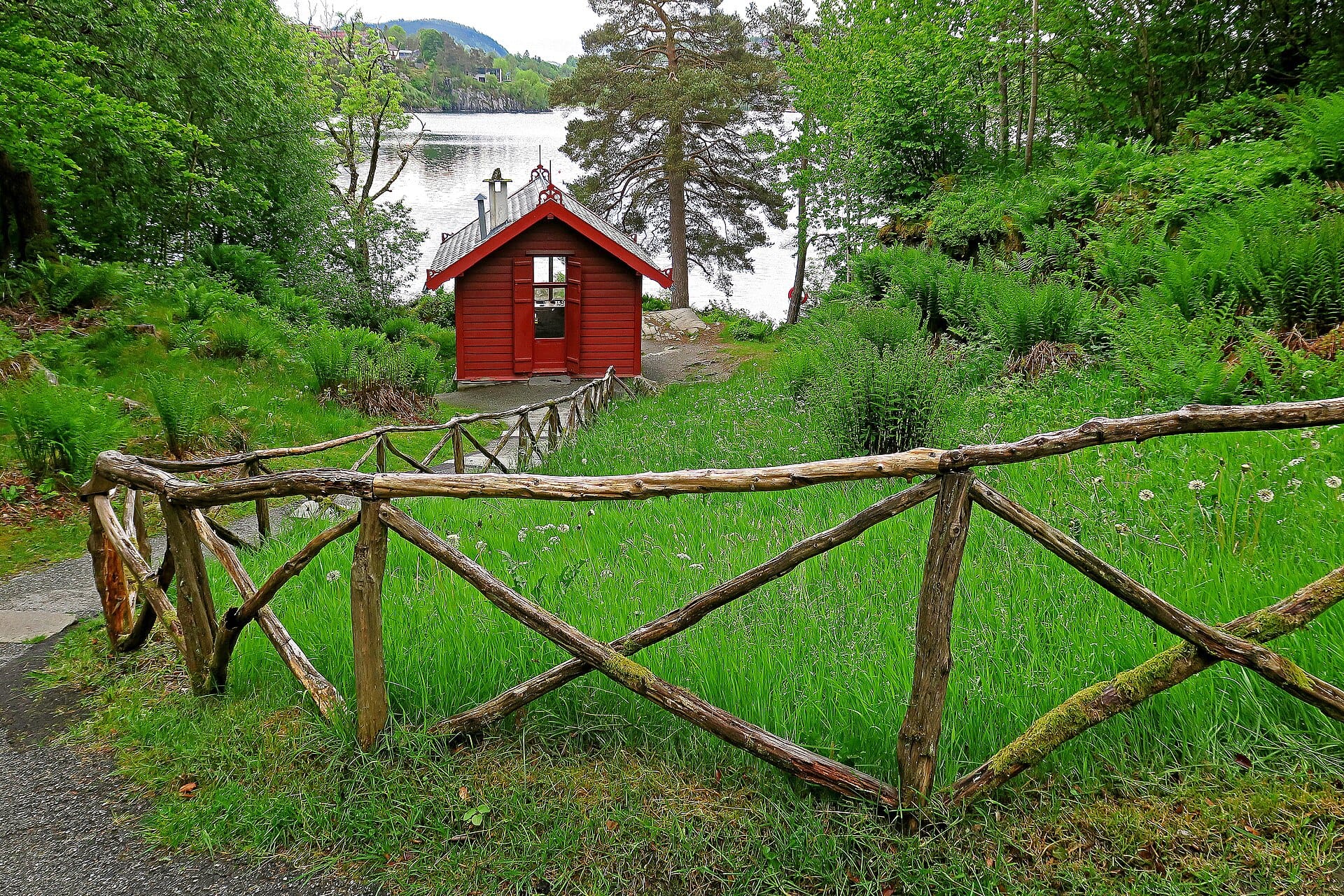 The composer's hut at Troldhaugen, Edvard Grieg's home near Bergen