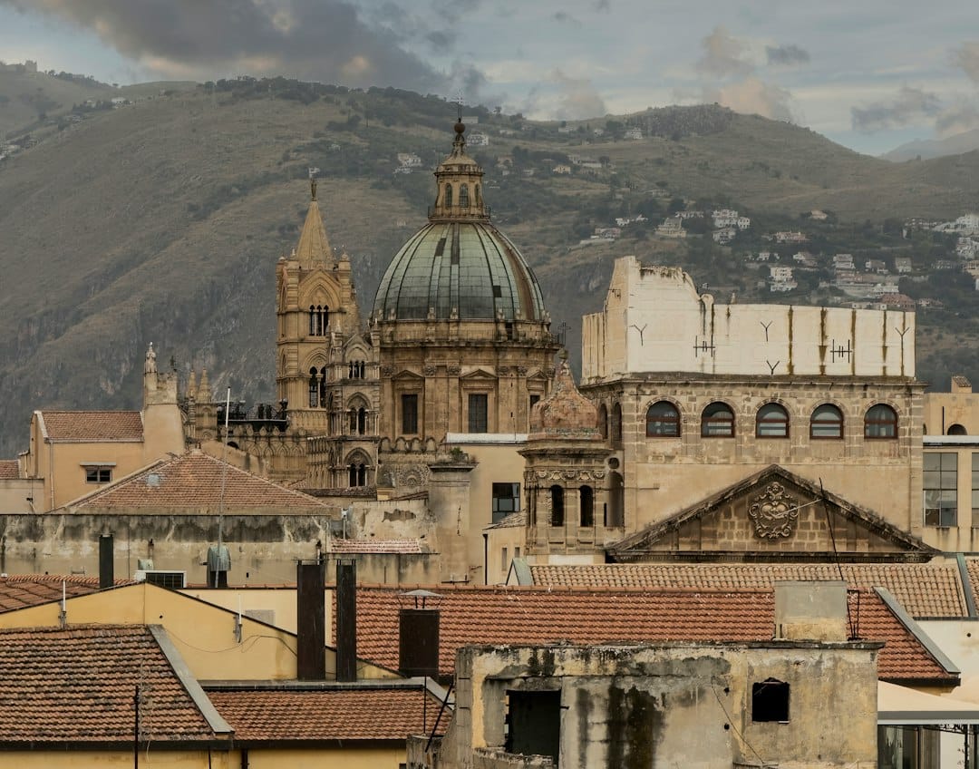 The exterior of Palermo Cathedral with its Norman and Catalan Gothic architecture