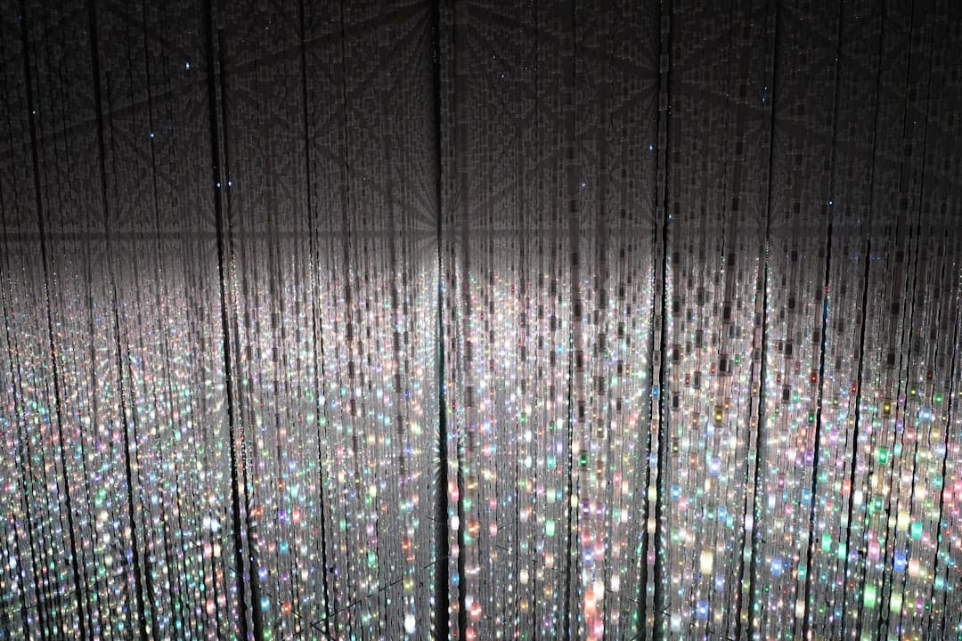 Immersive light installation at teamLab Planets, Tokyo