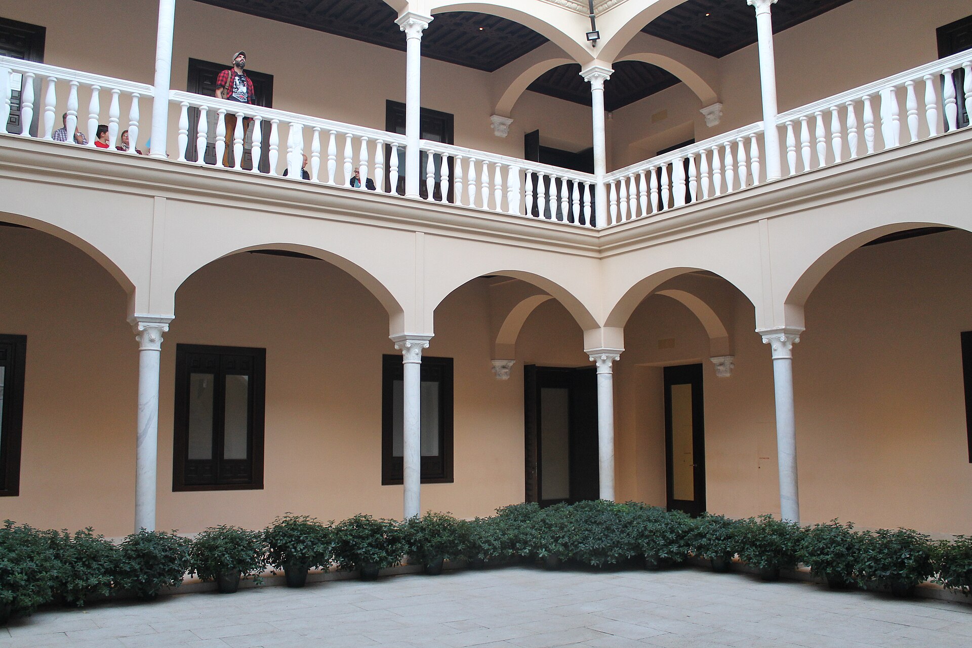 The arcaded Renaissance courtyard of the Museo Picasso Málaga
