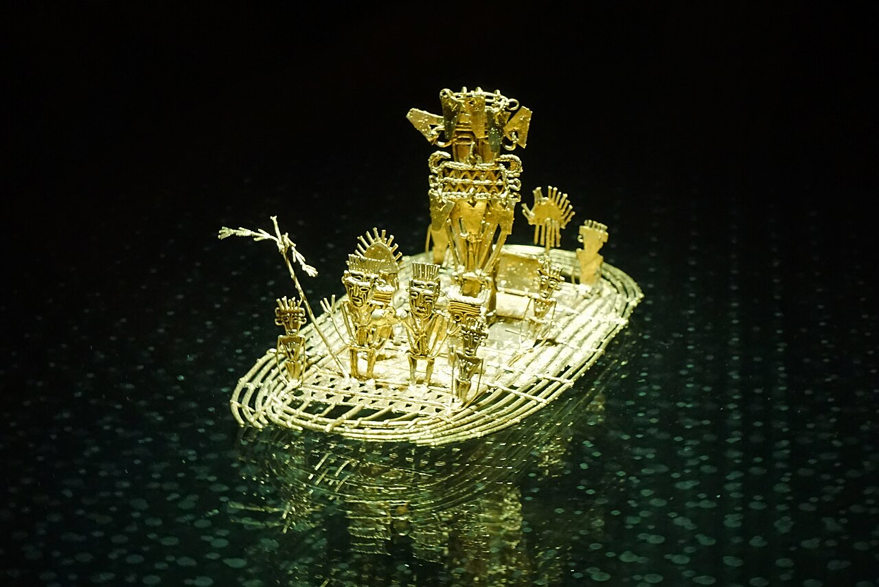 The golden Muisca raft (Balsa Muisca) at the Museo del Oro, Bogotá