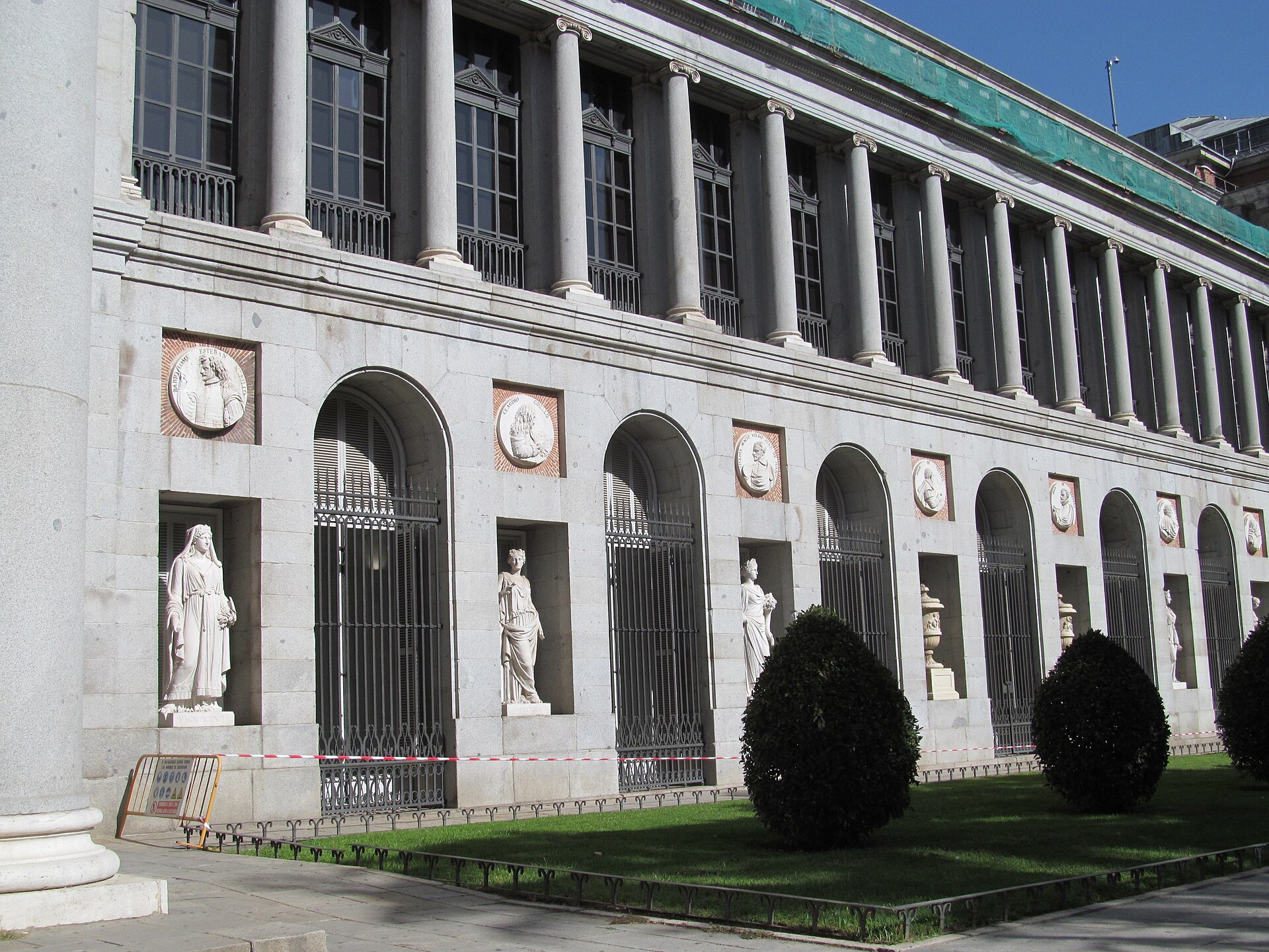 The colonnaded Velázquez facade of the Museo del Prado in Madrid