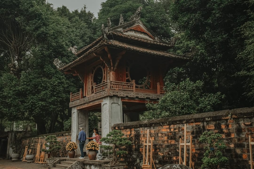 Pavilion at the Temple of Literature in Hanoi