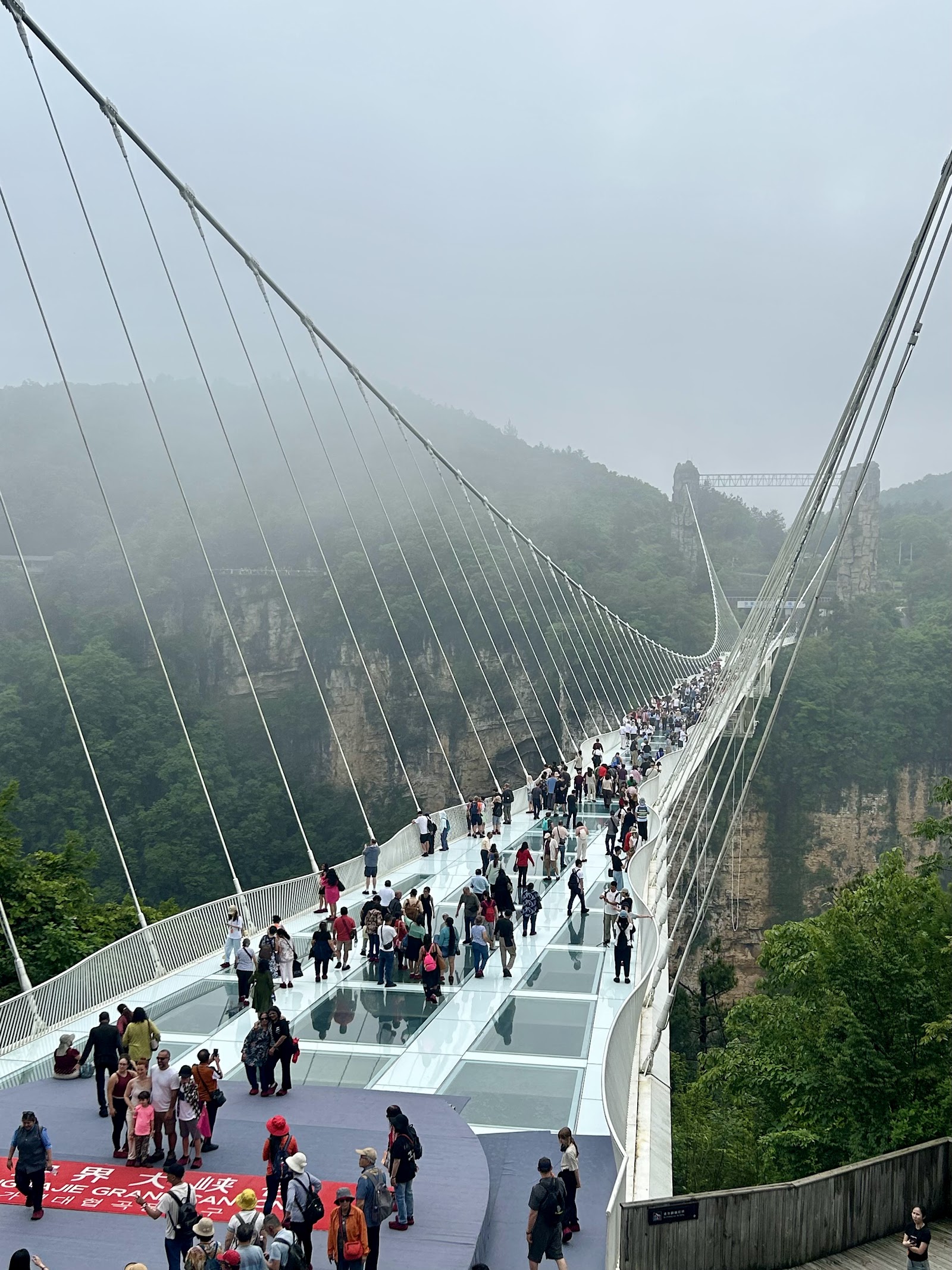 Glass Bridge at Zhangjiajie Grand Canyon